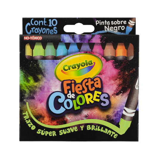 CRAYON CRAYOLA FIESTA DE COLORES C10 PIEZAS