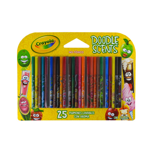 MARCADORES DE AGUA PF CRAYOLA LAVABLES CON AROMA C25 PIEZAS