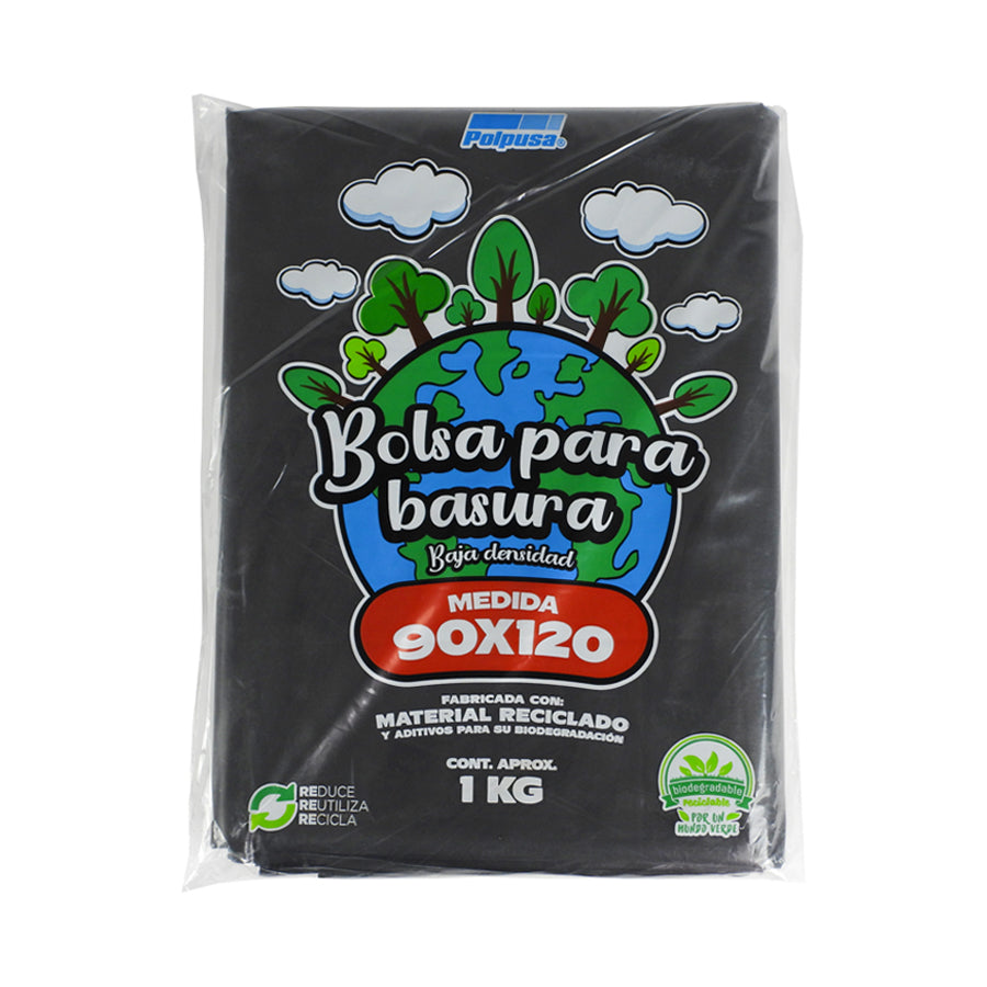 BOLSA DE BASURA JUMBO NEGRA 90CM X 120CM 1KG