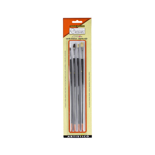 JUEGO DE PINCELES ARTISTICO NARANJA
