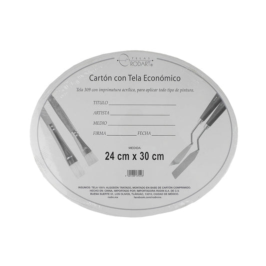 CARTON CON TELA RODART OVAL 24CM X 30CM