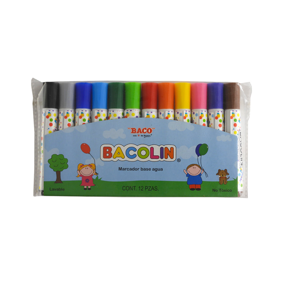 MARCADOR DE AGUA BACO BACOLIN PUNTO GRUESO 12 PIEZAS