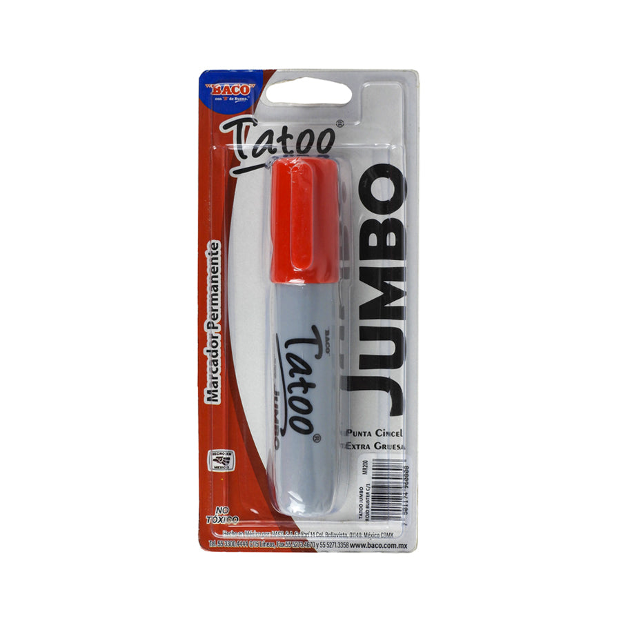 MARCADOR PERMANENTE BACO TATOO JUMBO PUNTO GRUESO 1 PIEZA