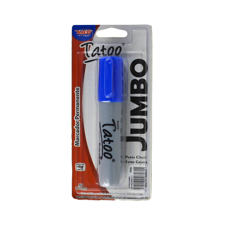 MARCADOR PERMANENTE BACO TATOO JUMBO PUNTO GRUESO 1 PIEZA