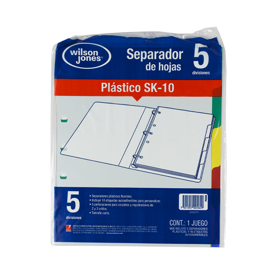 SEPARADOR WILSON JONES P0560 5 PIEZAS