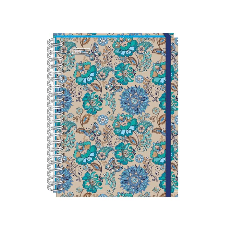 LIBRETA DE APUNTES PRINTAFORM A6 FLORAL PASTA DURA DOBLE ARILLO 100 HOJAS