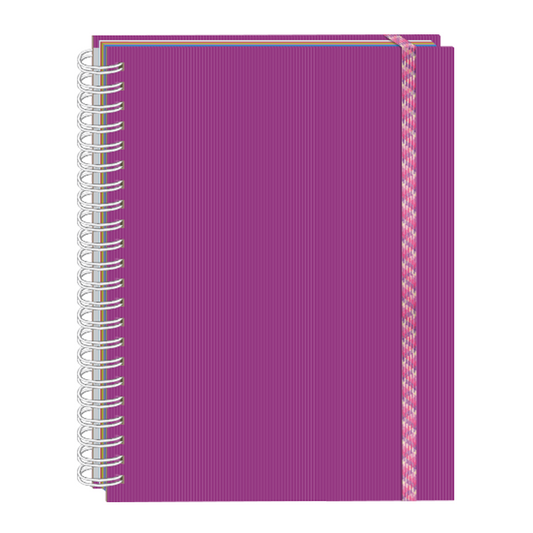 CUADERNO PROFESIONAL PRINTAFORM UNIVERSITARIA ARCOIRIS PASTA DURA DOBLE ARILLO CUADRO GRANDE 200 HOJAS