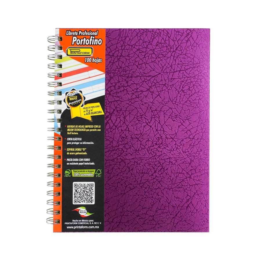 Cuaderno Profesional Printaform Metalica Invierno Pasta Dura Doble Ari