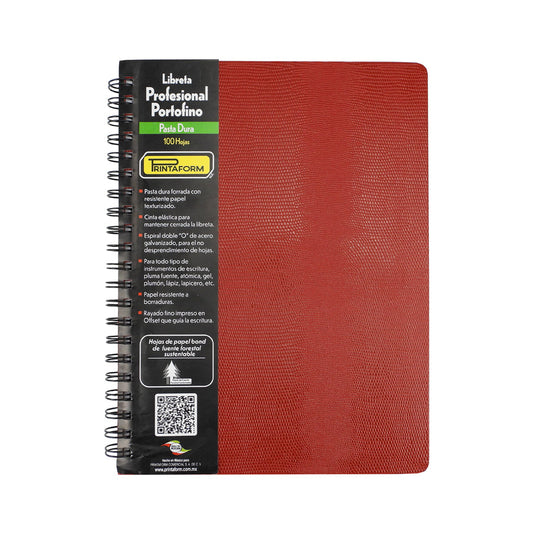 CUADERNO PROFESIONAL PRINTAFORM COBRA PASTA DURA DOBLE ARILLO CUADRO GRANDE 100 HOJAS