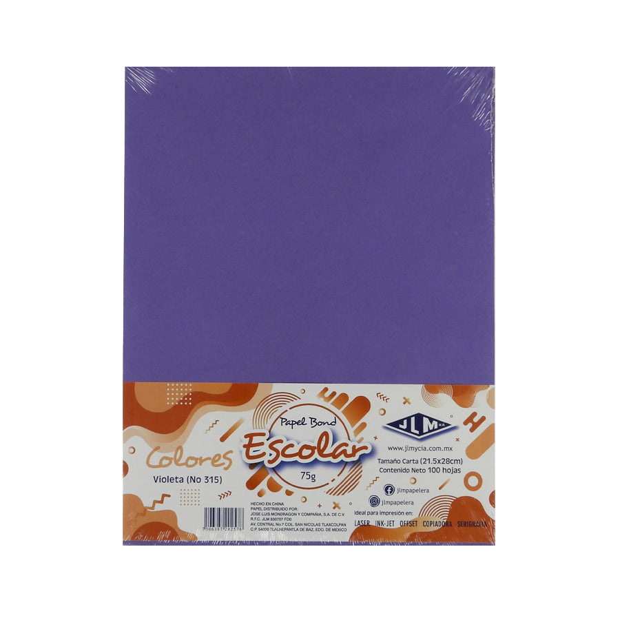 PAPEL BOND NAPOLI CARTA COLOR 100 HOJAS