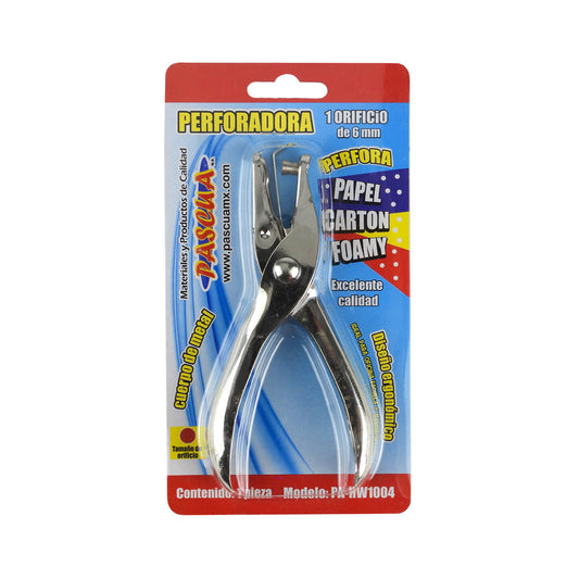 PERFORADORA PASCUA 1 ORIFICIO 6MM BLISTER C1 PZA