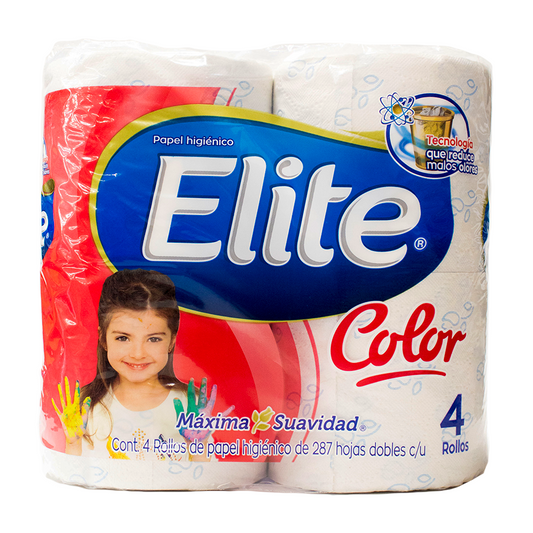 PAPEL HIGIENICO ELITE COLOR 4 PIEZAS