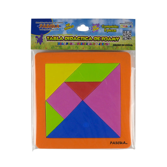 TANGRAM DE FOMI PASCUA CHICO 15CM X 15CM 6TAB-TANG15