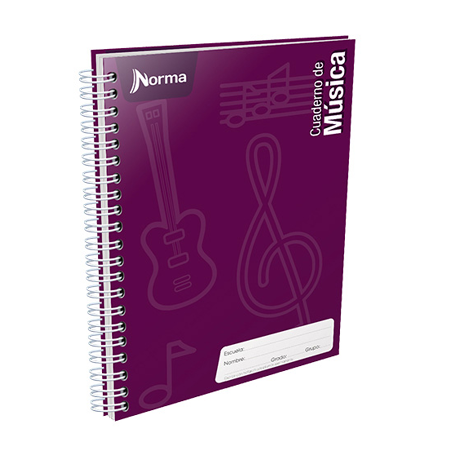 CUADERNO PROFESIONAL NORMA MUSICA DOBLE ARILLO PAUTADO 100 HOJAS