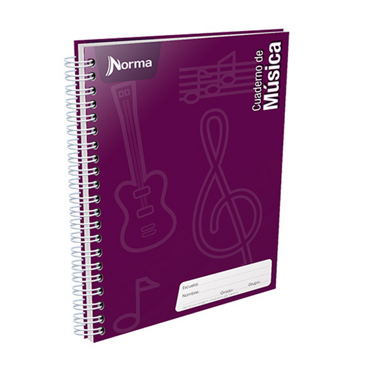 CUADERNO PROFESIONAL NORMA MUSICA DOBLE ARILLO PAUTADO 100 HOJAS