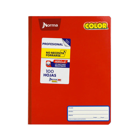 CUADERNO PROFESIONAL NORMA COLOR 360 COSIDO 100 HOJAS