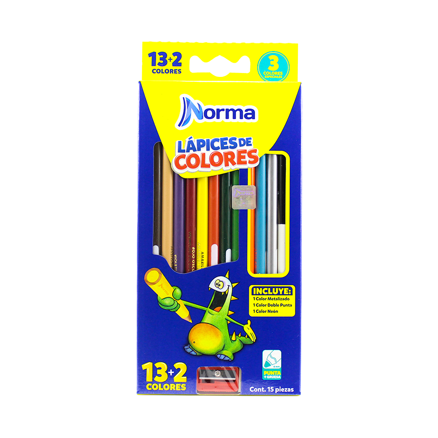 LAPICES DE COLORES NORMA REDONDOS 13 + 2